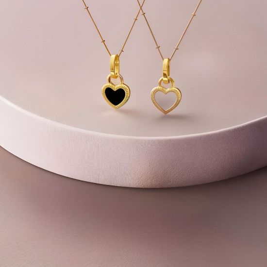 Picture of Amora Duet Heart Pendant Necklace and Earing